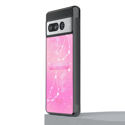 Capricorn Aura stylish phone case for google pixel 7 pro | glossy glass and slim fit