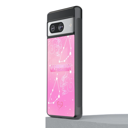 Capricorn Aura stylish phone case for google pixel 8 | glossy glass and slim fit