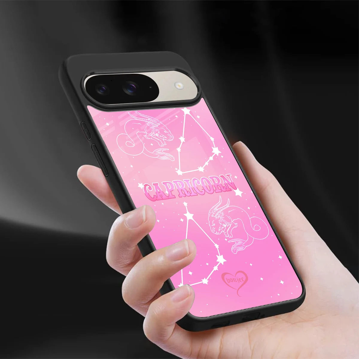 Capricorn Aura sleek google pixel 9 cover with tempered glass back and TPU edges