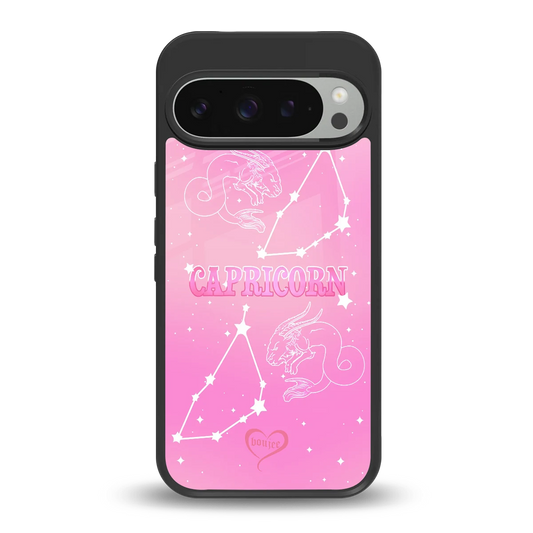 Capricorn Aura back phone cover | glass case for google pixel 9 pro xl