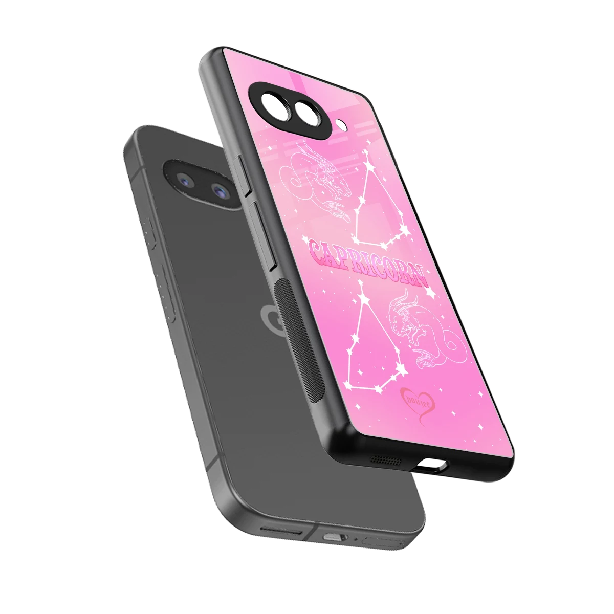 Capricorn Aura sleek google pixel 10a cover with tempered glass back and TPU edges