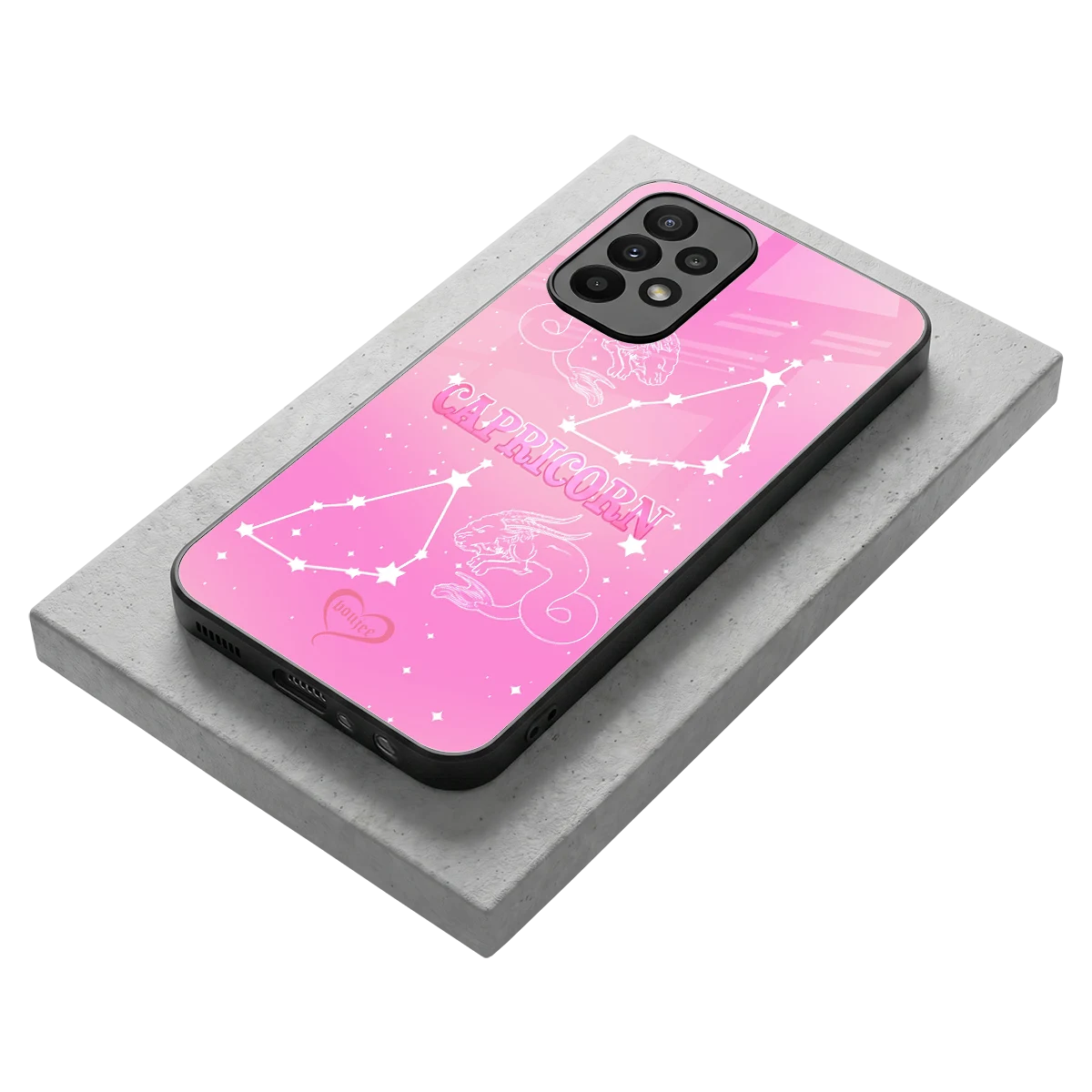 Capricorn Aura stylish phone case for samsung galaxy a23 | glossy glass and slim fit