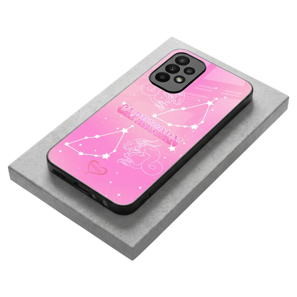 Capricorn Aura stylish phone case for samsung galaxy a23 | glossy glass and slim fit