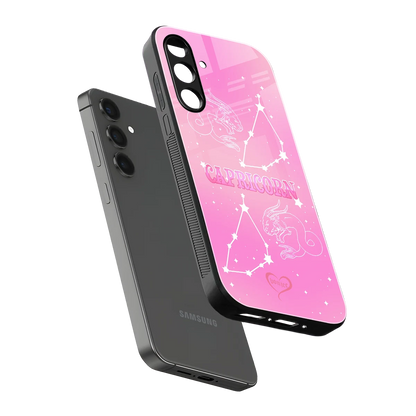 Capricorn Aura sleek samsung galaxy m35 5g cover with tempered glass back and TPU edges