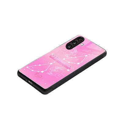 Capricorn Aura stylish phone case for samsung galaxy m35 5g | glossy glass and slim fit