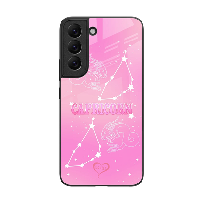 Capricorn Aura back phone cover | glass case for samsung galaxy s22