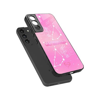 Capricorn Aura sleek samsung galaxy s22 cover with tempered glass back and TPU edges