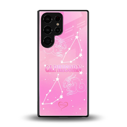 Capricorn Aura back phone cover | glass case for samsung galaxy s26 ultra