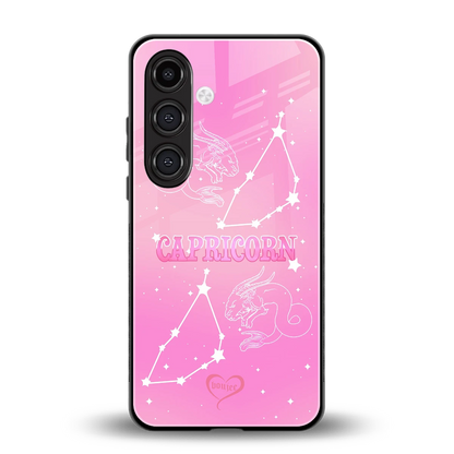 Capricorn Aura back phone cover | glass case for samsung galaxy s24