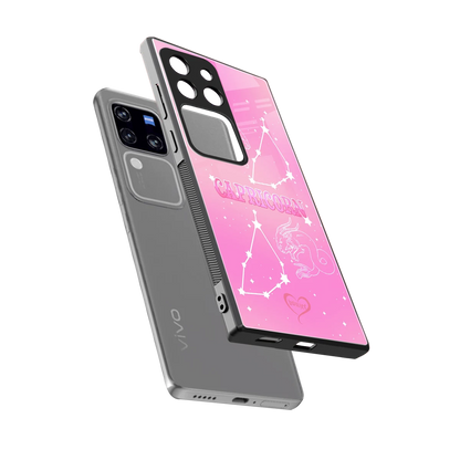 Capricorn Aura sleekvivo v30 pro cover with tempered glass back and TPU edges