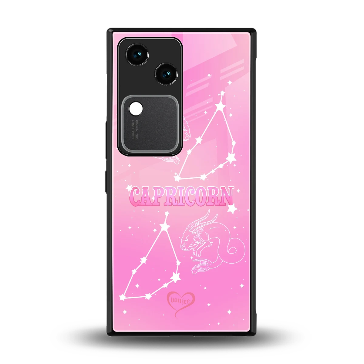 Capricorn Aura back phone cover | glass case for vivo v30