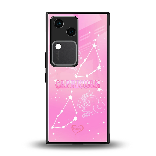 Capricorn Aura back phone cover | glass case for vivo v30