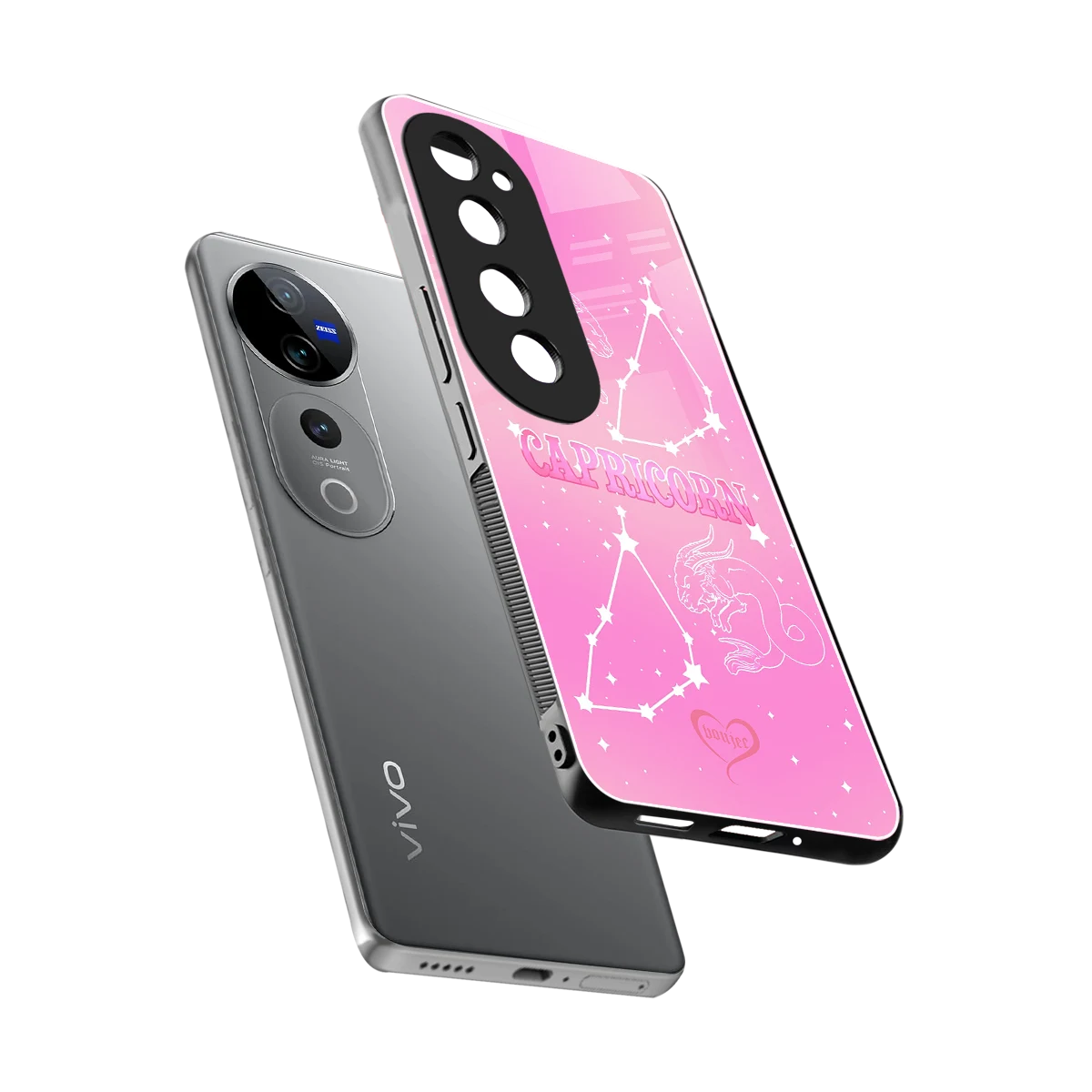 Capricorn Aura sleek vivo v40 pro cover with tempered glass back and TPU edges