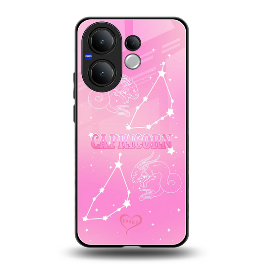 Capricorn Aura back phone cover | glass case for vivo v60
