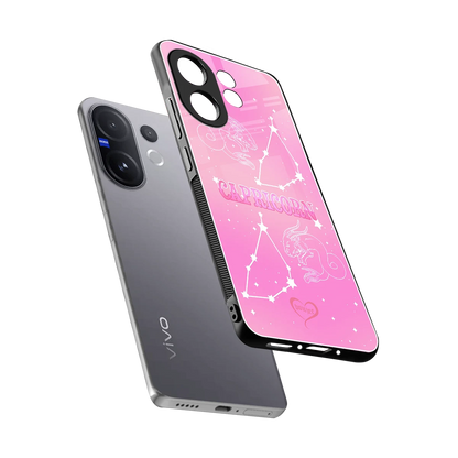 Capricorn Aura sleek vivo v60 cover with tempered glass back and TPU edges