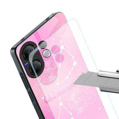 Capricorn Aura stylish phone case for vivo v60 | glossy glass and slim fit