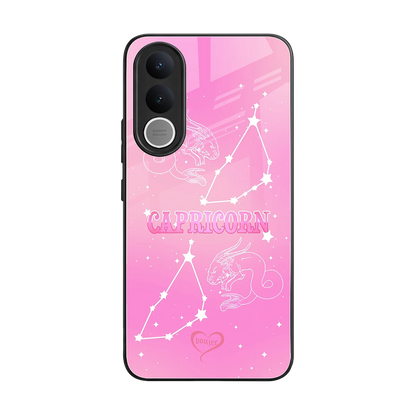 Capricorn Aura back phone cover | glass case for vivo v70 fe