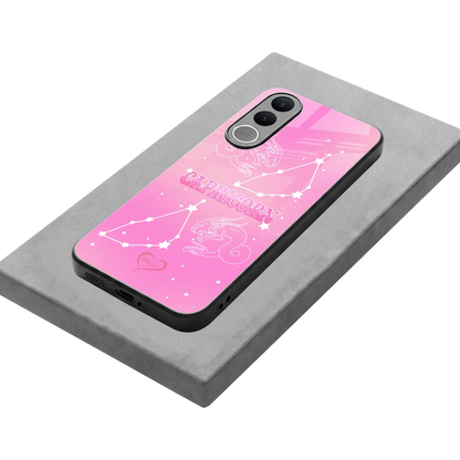 Capricorn Aura stylish phone case for vivo v70 fe | glossy glass and slim fit