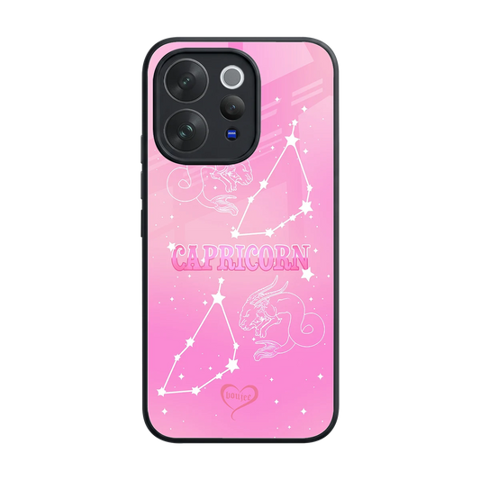 Capricorn Aura back phone cover | glass case for vivo v70
