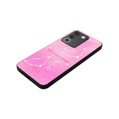 Capricorn Aura stylish phone case for vivo y200 5g | glossy glass and slim fit