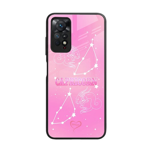 Capricorn Aura back phone cover | glass case for redmi note 11 pro