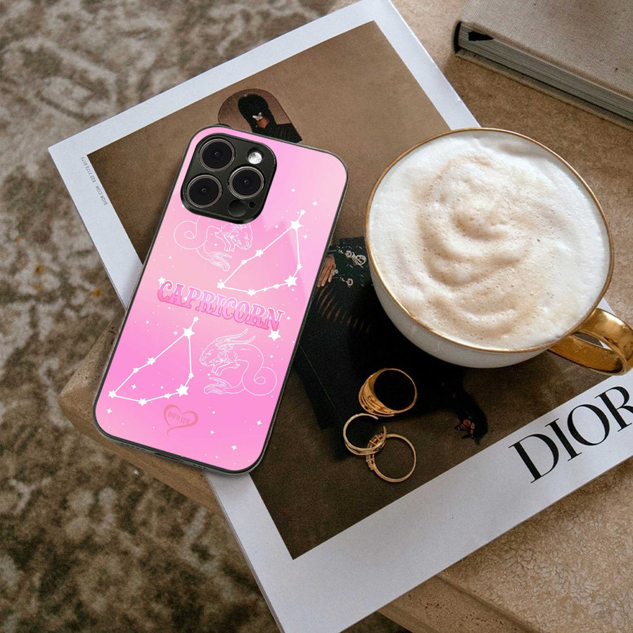 Capricorn Aura Phone Case for Iphone 15 Pro Max | Glass Case