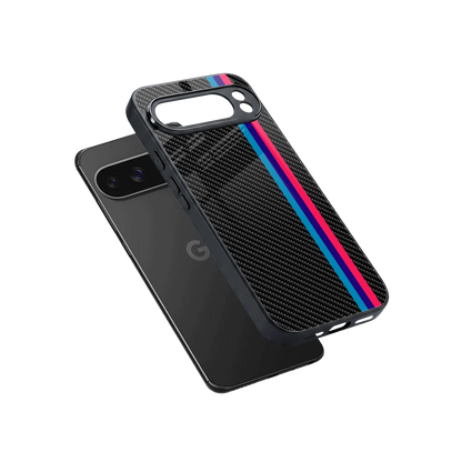 Carbon Fiber sleek google pixel 10 pro xl cover with tempered glass back and TPU edges