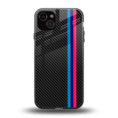 Carbon Fiber back phone cover | glass case for iphone 15 plus