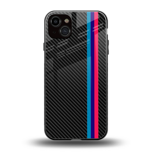 Carbon Fiber back phone cover | glass case for iphone 15 plus