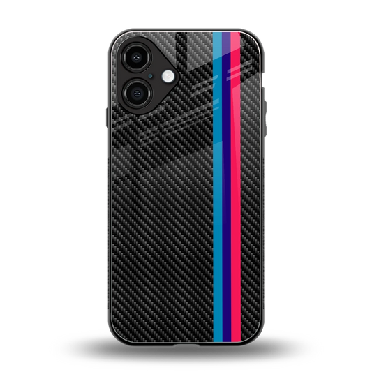 Carbon Fiber back phone cover | glass case for iphone 16 plus