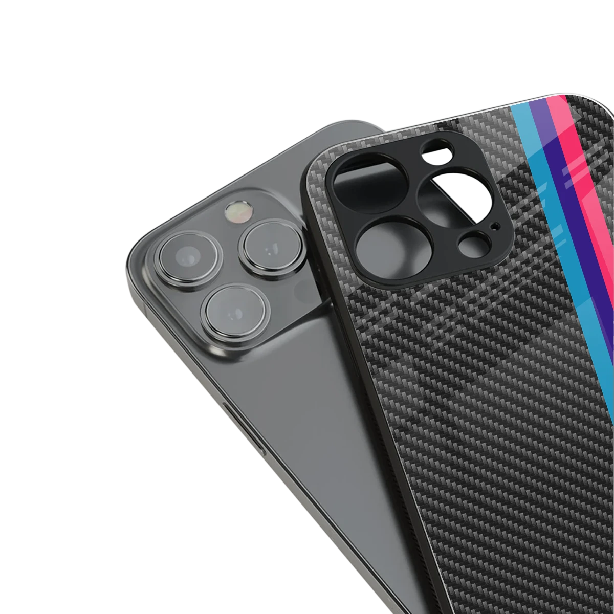 Carbon Fiber stylish phone case for iPhone 16 | glossy glass and slim fit