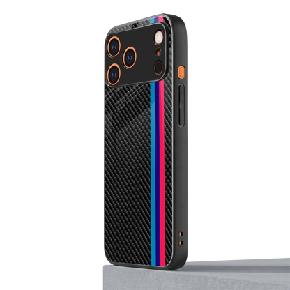 Carbon Fiber iphone 17 pro max mobile cover | shockproof glass phone case