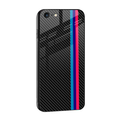 Carbon Fiber sleek iphone 6 cover with tempered glass back and TPU edges