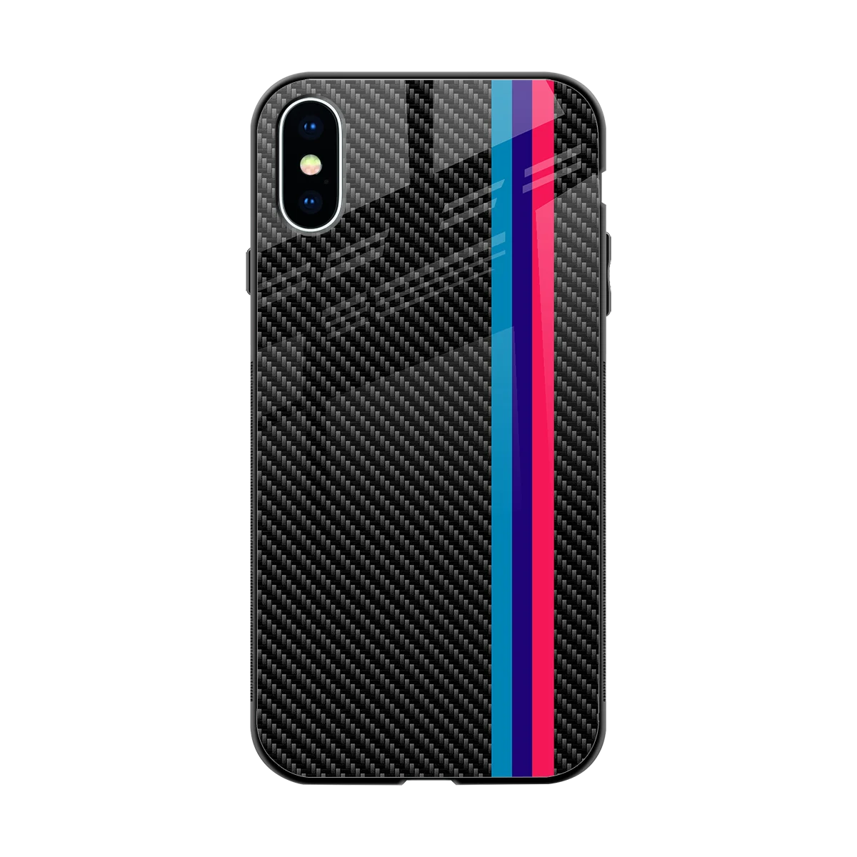 Carbon Fiber back phone cover | glass case for iphone xs