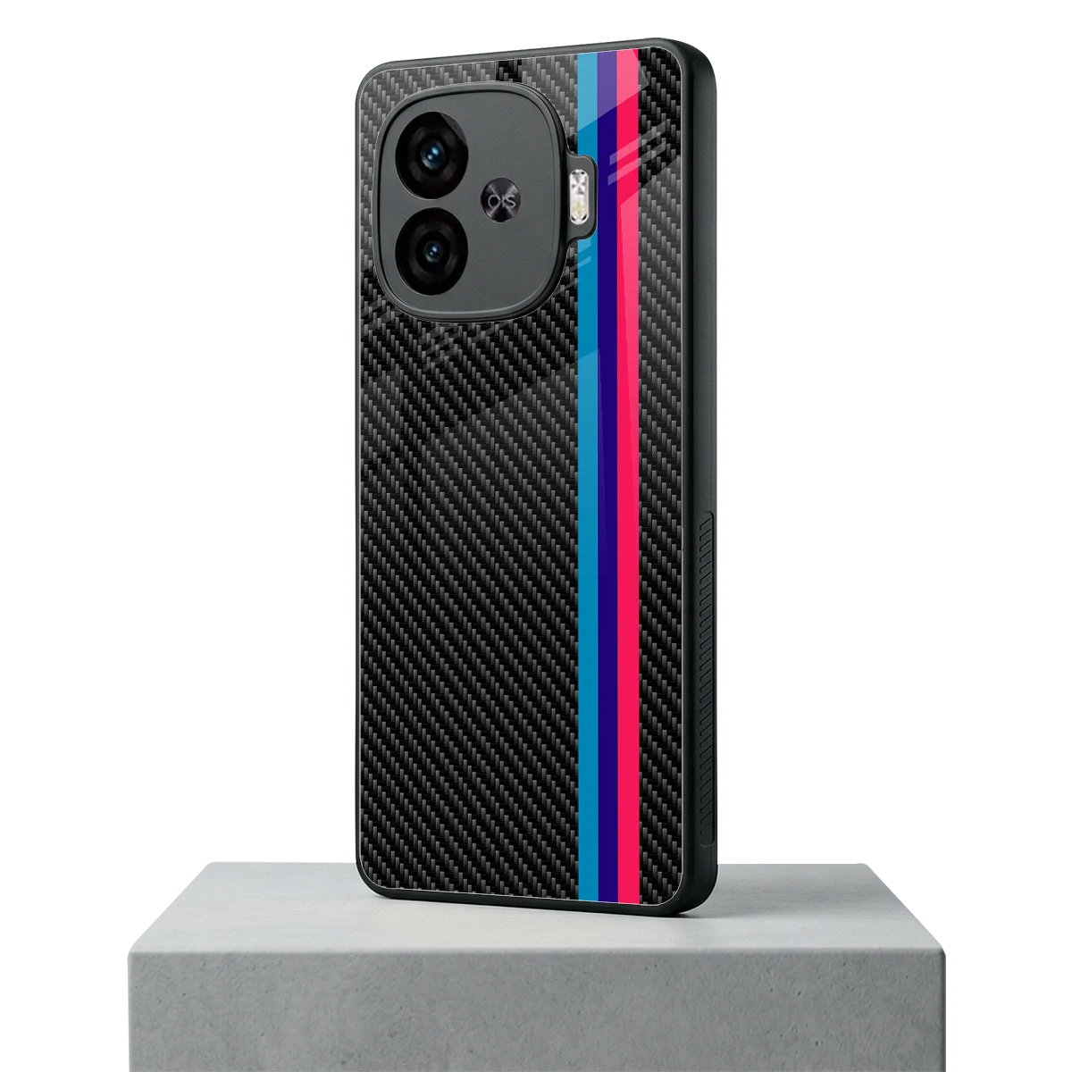 Carbon Fiber iqoo neo 10r 5g mobile cover | shockproof glass phone case