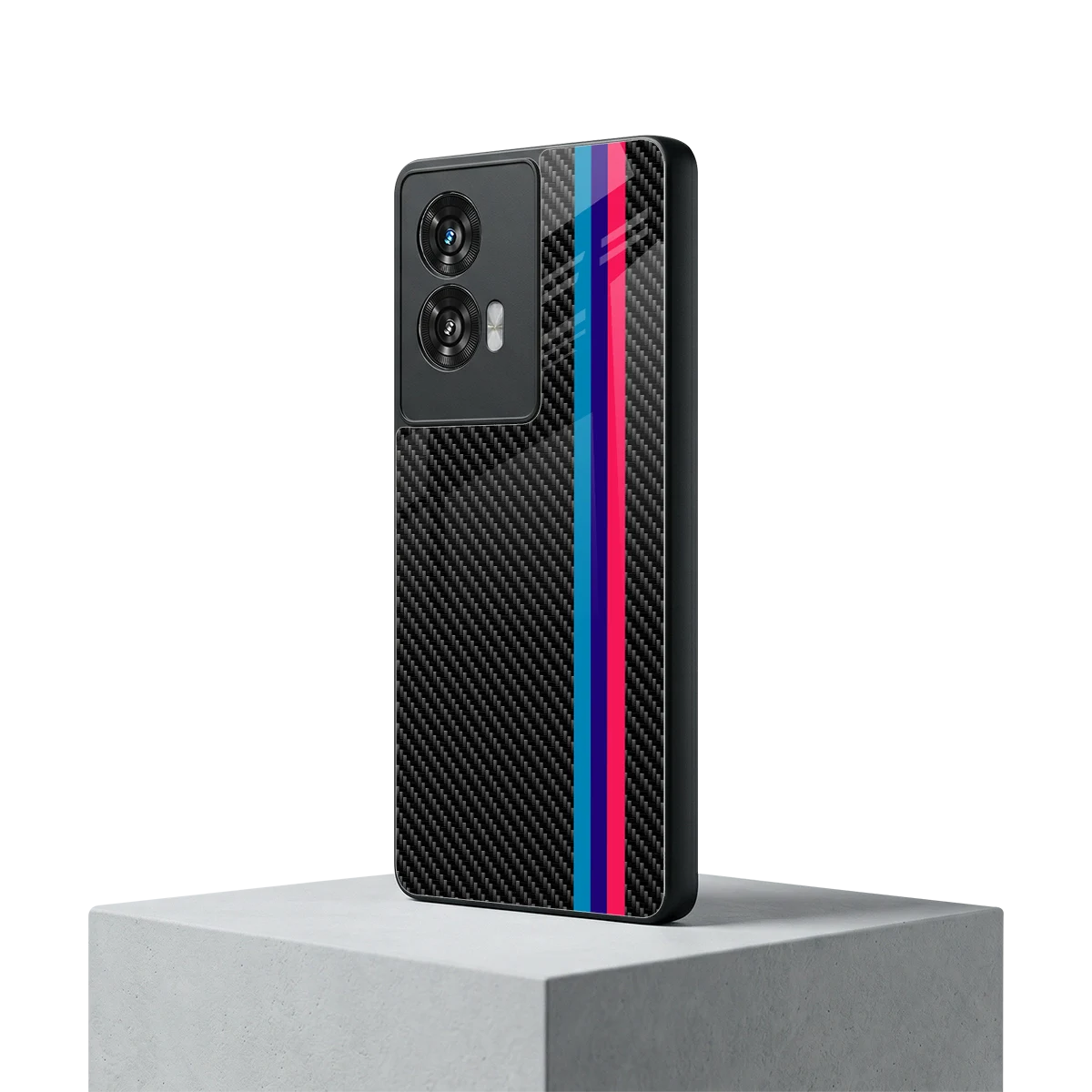 Carbon Fiber motorola edge 50 fusion mobile cover | shockproof glass phone case