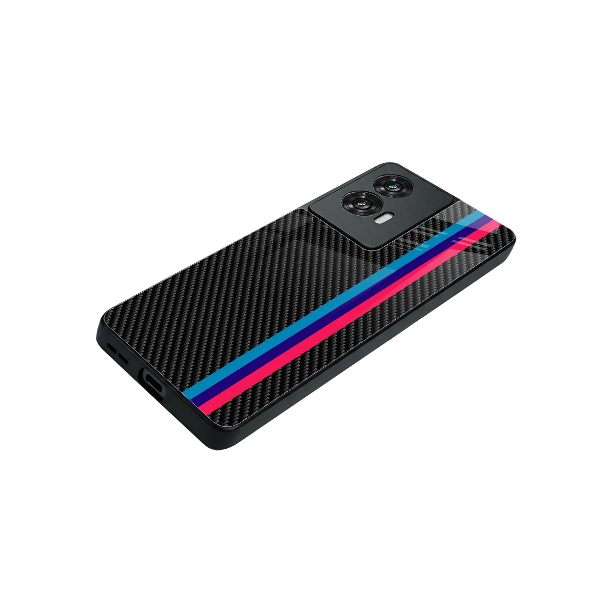 Carbon Fiber stylish phone case for motorola edge 50 fusion | glossy glass and slim fit