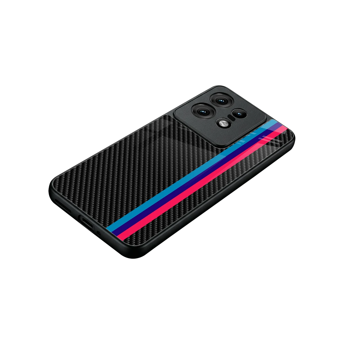 Carbon Fiber stylish phone case for motorola edge 50 pro | glossy glass and slim fit