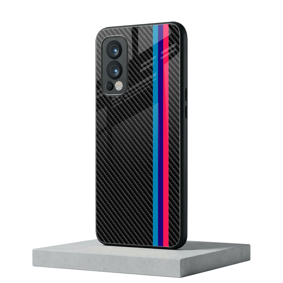 Carbon Fiber oneplus nord 2 mobile cover | shockproof glass phone case