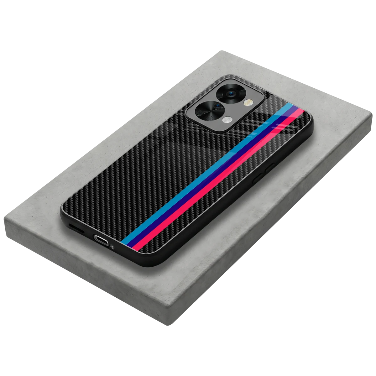 Carbon Fiber stylish phone case for oneplus nord 2t | glossy glass and slim fit