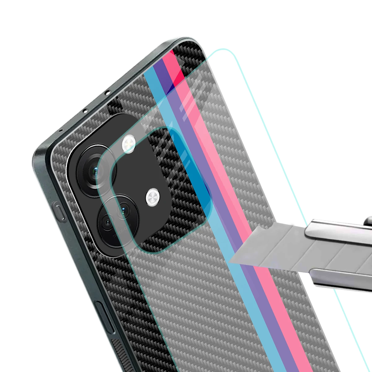 Carbon Fiber stylish phone case for oneplus nord 3 | glossy glass and slim fit