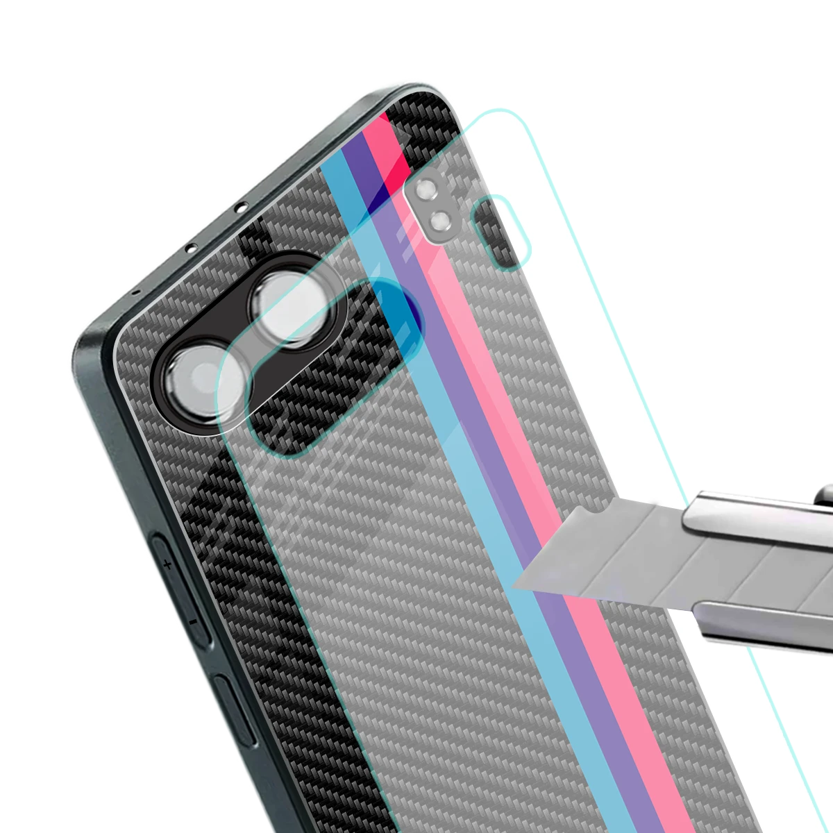 Carbon Fiber stylish phone case for oneplus nord 4 | glossy glass and slim fit