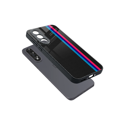 Carbon Fiber sleek oneplus nord 5 cover with tempered glass back and TPU edges