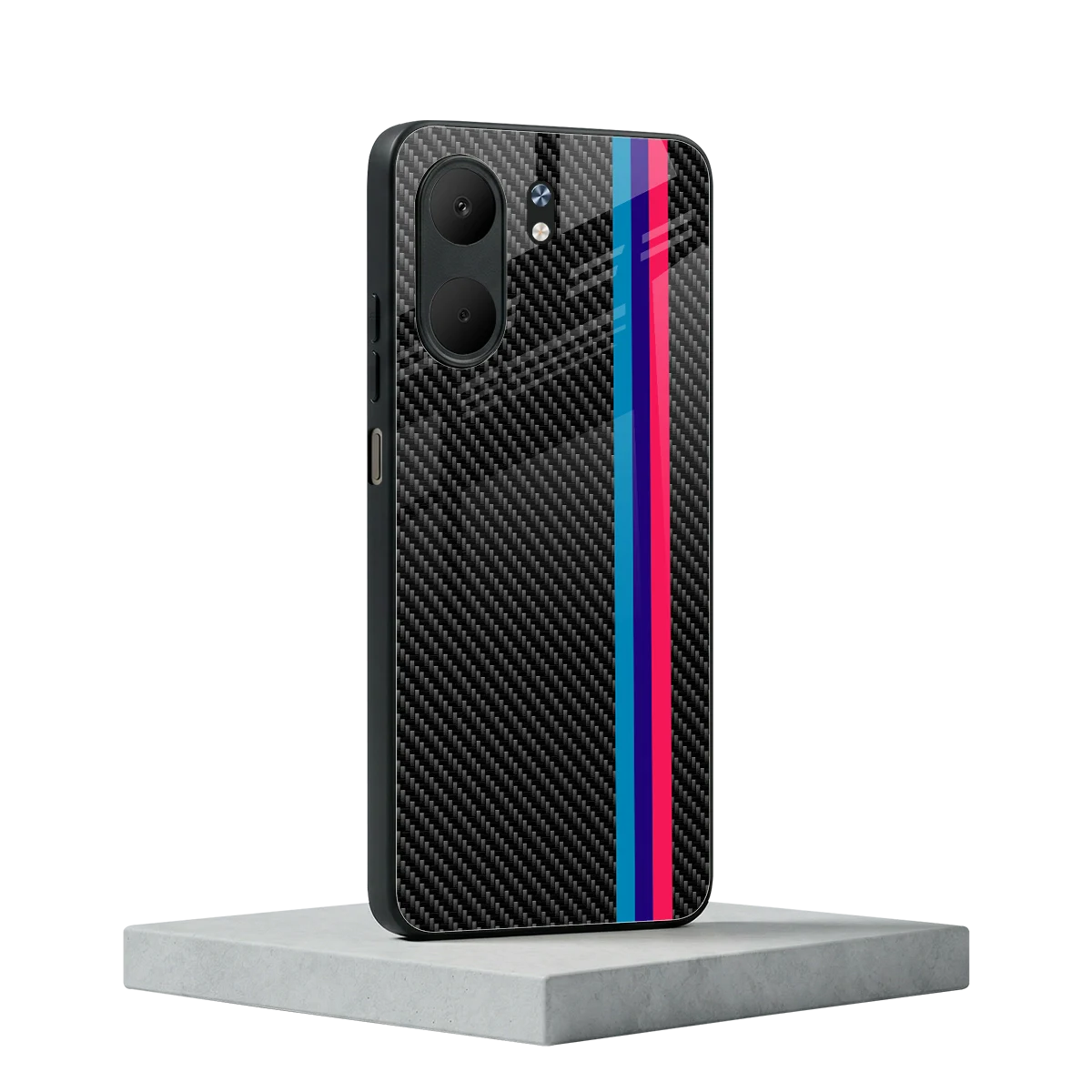 Carbon Fiber oppo a5x 5g mobile cover | shockproof glass phone case