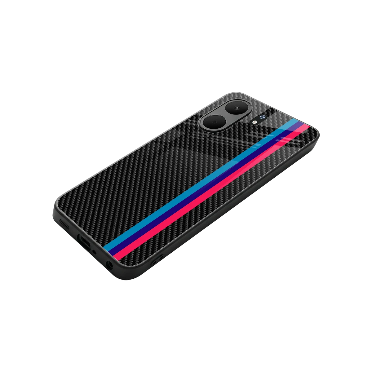 Carbon Fiber stylish phone case for oppo a5x 5g | glossy glass and slim fit