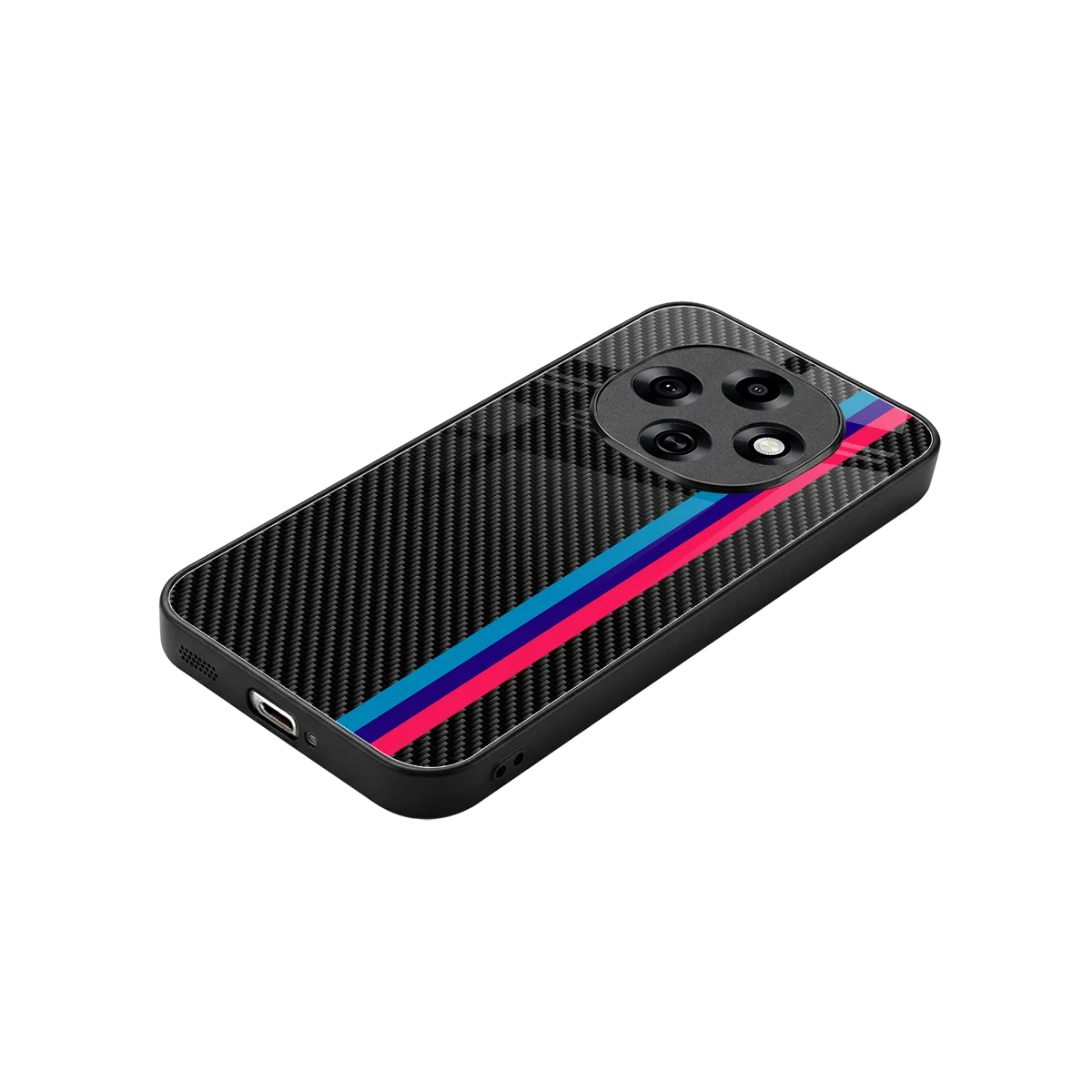 Carbon Fiber stylish phone case for oppo f31 pro 5g | glossy glass and slim fit