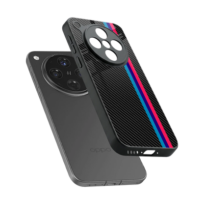 Carbon Fiber sleek oppo find x8 cover with tempered glass back and TPU edges