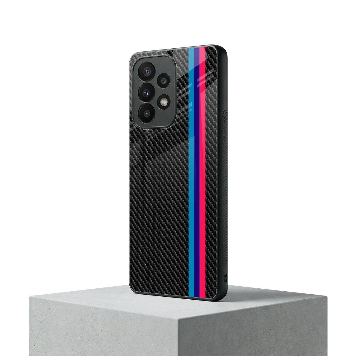 Carbon Fiber samsung galaxy a23 mobile cover | shockproof glass phone case