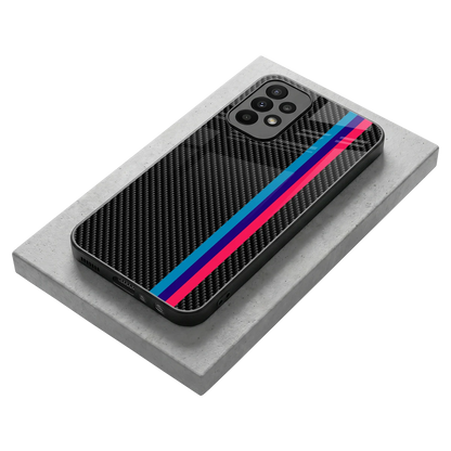 Carbon Fiber stylish phone case for samsung galaxy a23 | glossy glass and slim fit