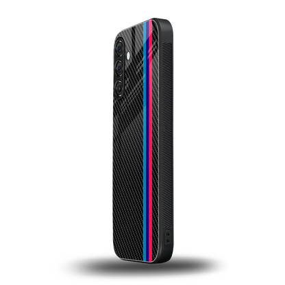 Carbon Fiber samsung galaxy m35 5g mobile cover | shockproof glass phone case